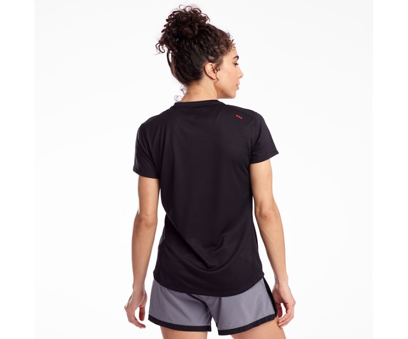 Saucony Stopwatch Short Sleeve Women's Shirts Black | Canada 300FDNM